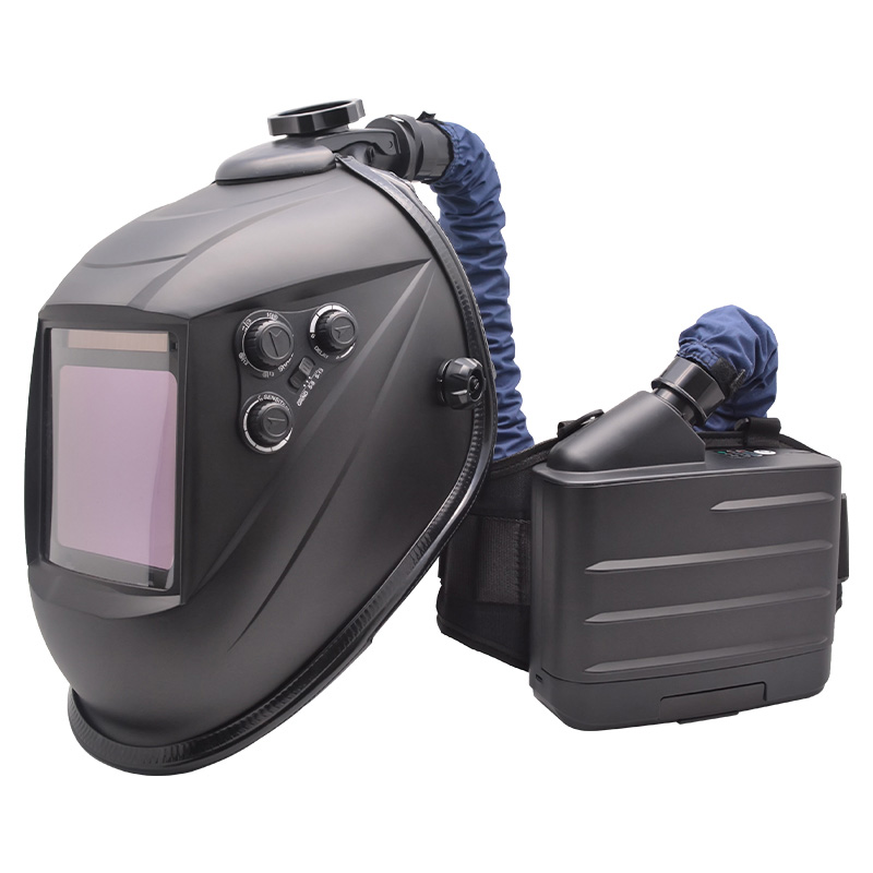 PAPR with welding hoods helmet