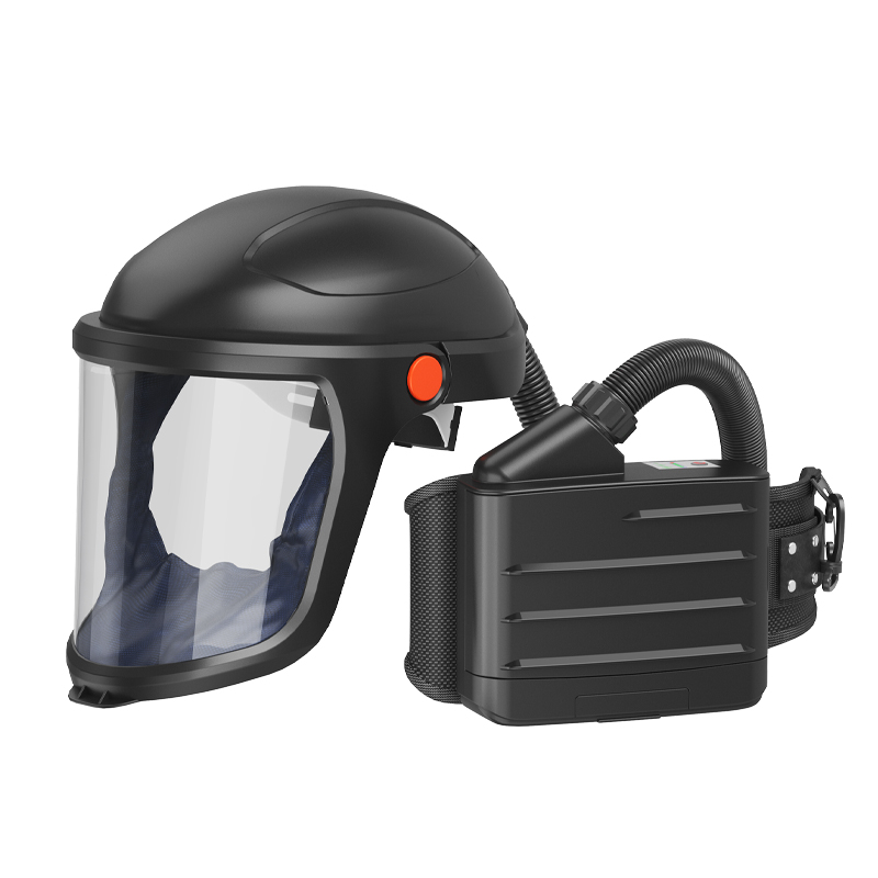 powered air supply respirator with hard hat
